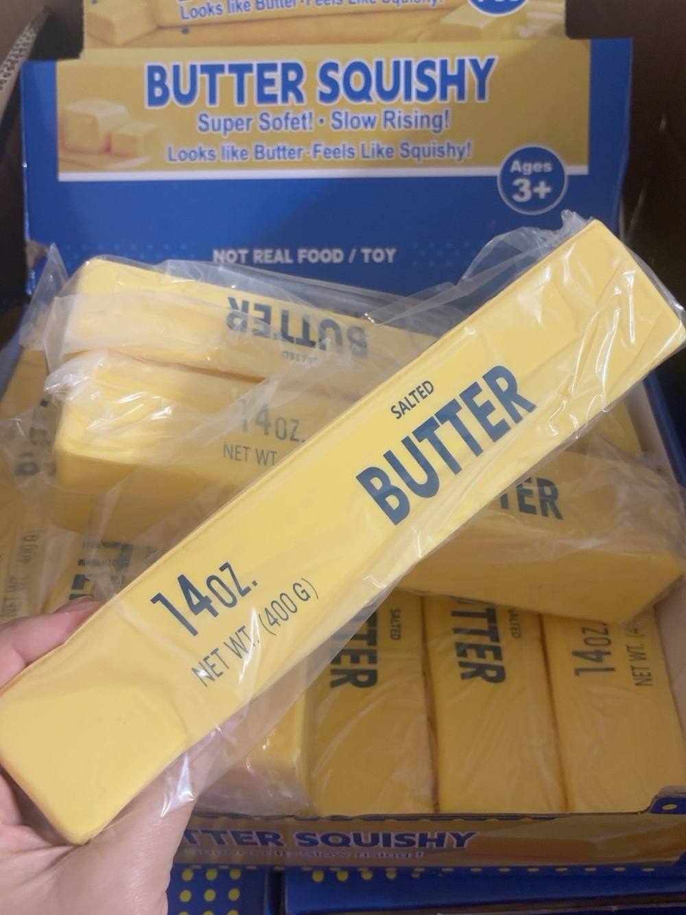 Salted Butter Stress Toy - Yellow 12-Pack Butter Squishy 14 oz Super Soft Slow R